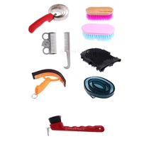 9 шт. набор для ухода за лошадью, щетка, гребень для ухода за лошадью, инструмент с сумкой для хранения, удобный в использовании и переноске