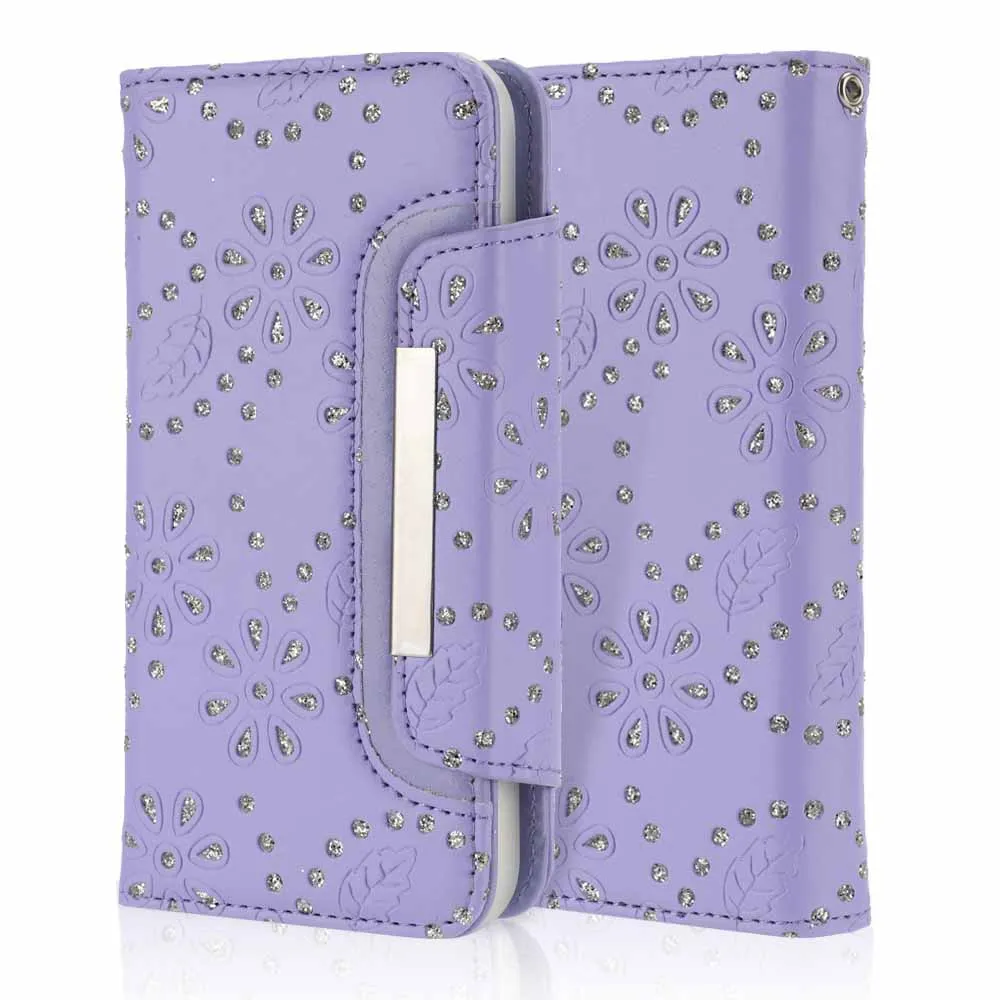 purple Для iphone11 Pro MAX чехол 2-в-1 магнит кожаный чехол с откидной крышкой в виде кленового листа цветок Разделение с отделением для карт, чехол для iphoneXS XR 11 XS MAX Capinha - Цвет: purple