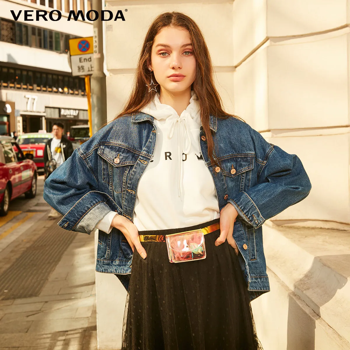 Best Vero Moda Women's 100% Cotton Embroidered Denim Jacket 319157518