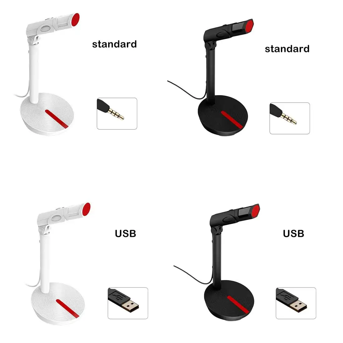 Настольный микрофон 3,5 мм проводной USB конденсаторный микрофон для караоке/домашнего компьютера/студии