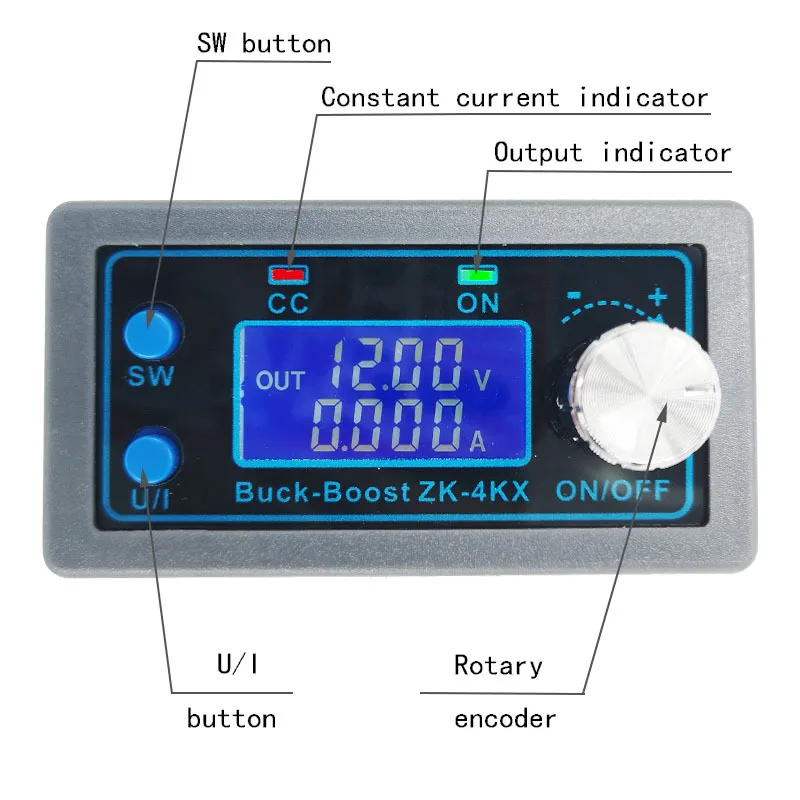 DPX6005S1.8" LCD Color Dpx Buck Reductor Módulo de Fuente de alimentación regulada 