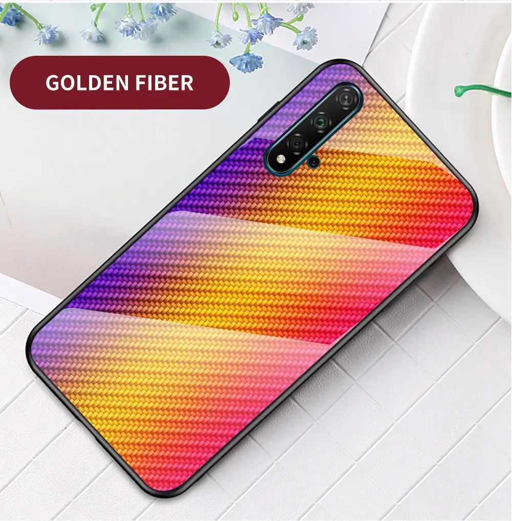 Чехол из закаленного стекла из углеродного волокна для huawei P20 P30 Pro Honor 9 10 Lite 7C 8C 8A 8X 9X Honor 20 Pro 10i 20i P smart Z