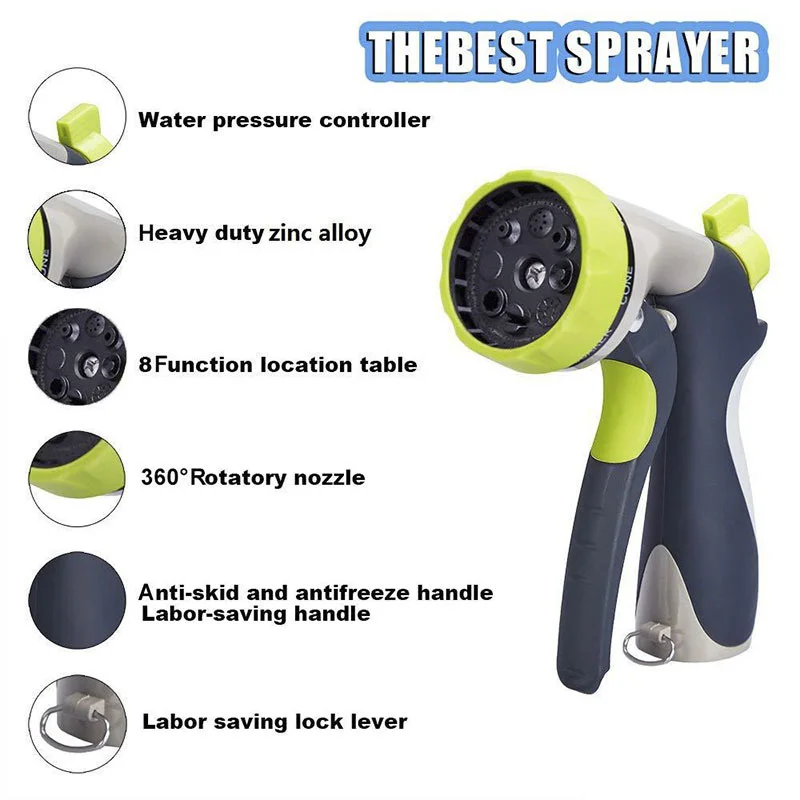 Garden Water Guns Hose Spray Nozzle Heavy-Nozzle Sprayer Mutifunctional Househol