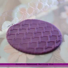 Прозрачная сахарная помадка для торта инструменты для украшения акриловая кружевная скалка для помадки Embosser