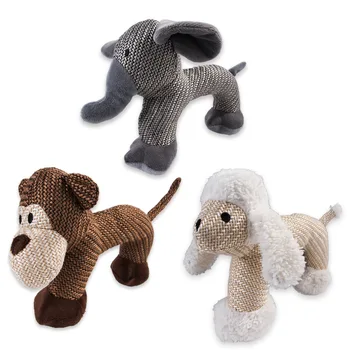 

Pet Dog Chewing Toy Squeaking Animal Toy Sheep/Moneky/Elephant for Dog Chew Squeak Puppy Dog Accompany Sleeping Toy for Training