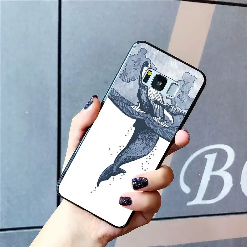 Babaite Killer Whales акварельный принт океанские животные чехол для телефона для samsung Galaxy S10E S7 Edge S9 S8 S10plus S6 S10Lite S5 M10