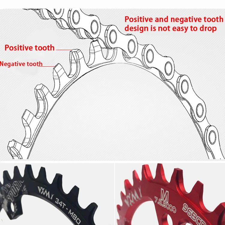 VXM круглая/Овальная 96BCD цепь MTB Горный BCD 96 велосипед 32T 34T 36T 38T шатун зубная пластина части для M6000 M7000 M8000