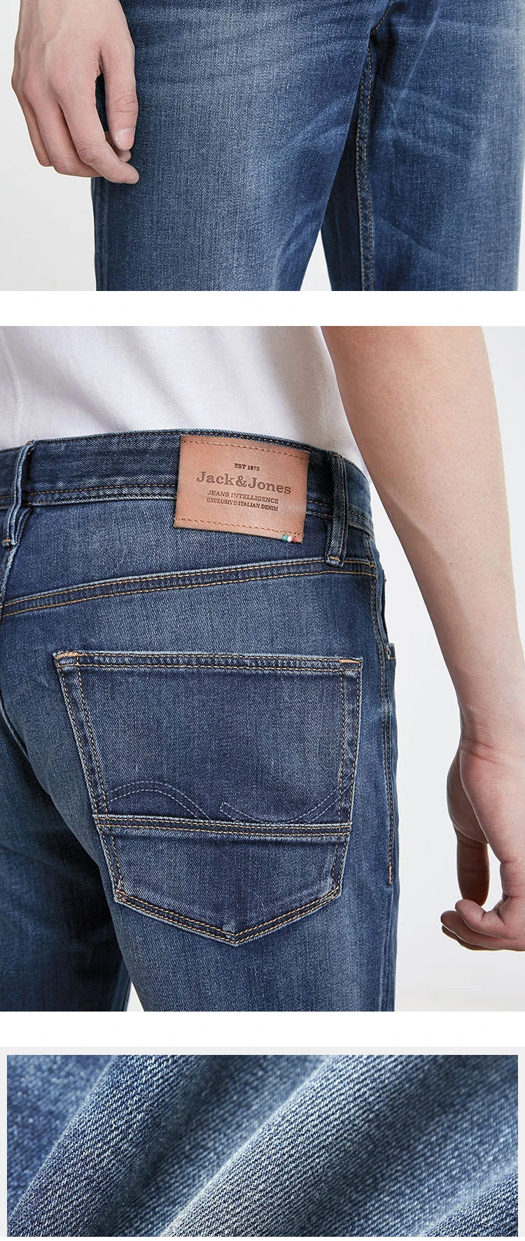 JackJones мужская повседневная обувь до щиколотки slim fit плотно прилегает к телу укороченные джинсы | 219132555
