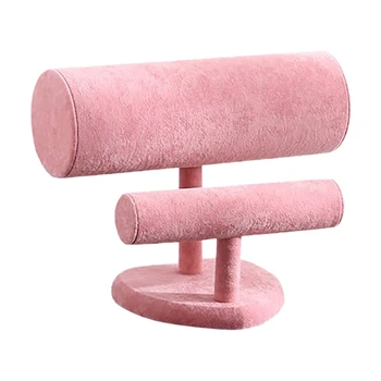 

Jewelry Display Rack Heart-Shaped Headband Bracelet Necklace Two-Tier Display Rack Jewelry Display Storage Rack Pink