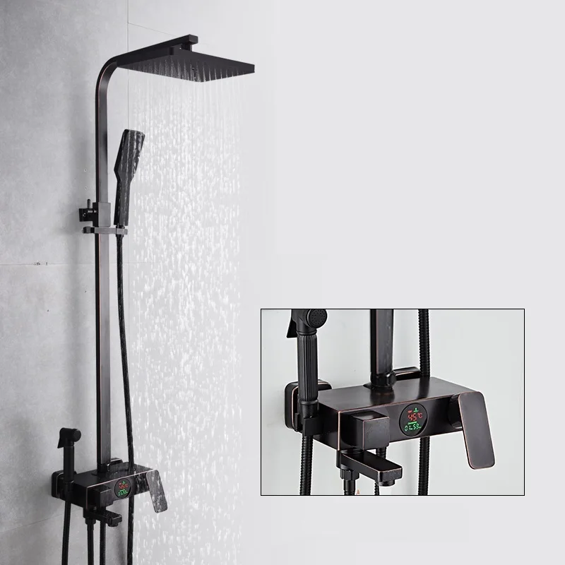 Conjunto ванная комната электрическая Piscina Regadera De Doccia Ducha Torneira Lavabo Do Banheiro Douche Chuveiro Eletrico душевой набор