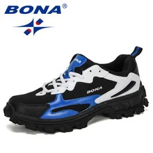 BONA/ новые дизайнерские уличные мужские ботинки из коровьей кожи для пеших прогулок, мужская спортивная обувь, кроссовки для мужчин, кроссовки для бега, кроссовки