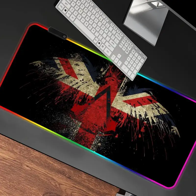 Удобный коврик для мыши с британским флагом игровой RGB игровая мышь padXXL большая
