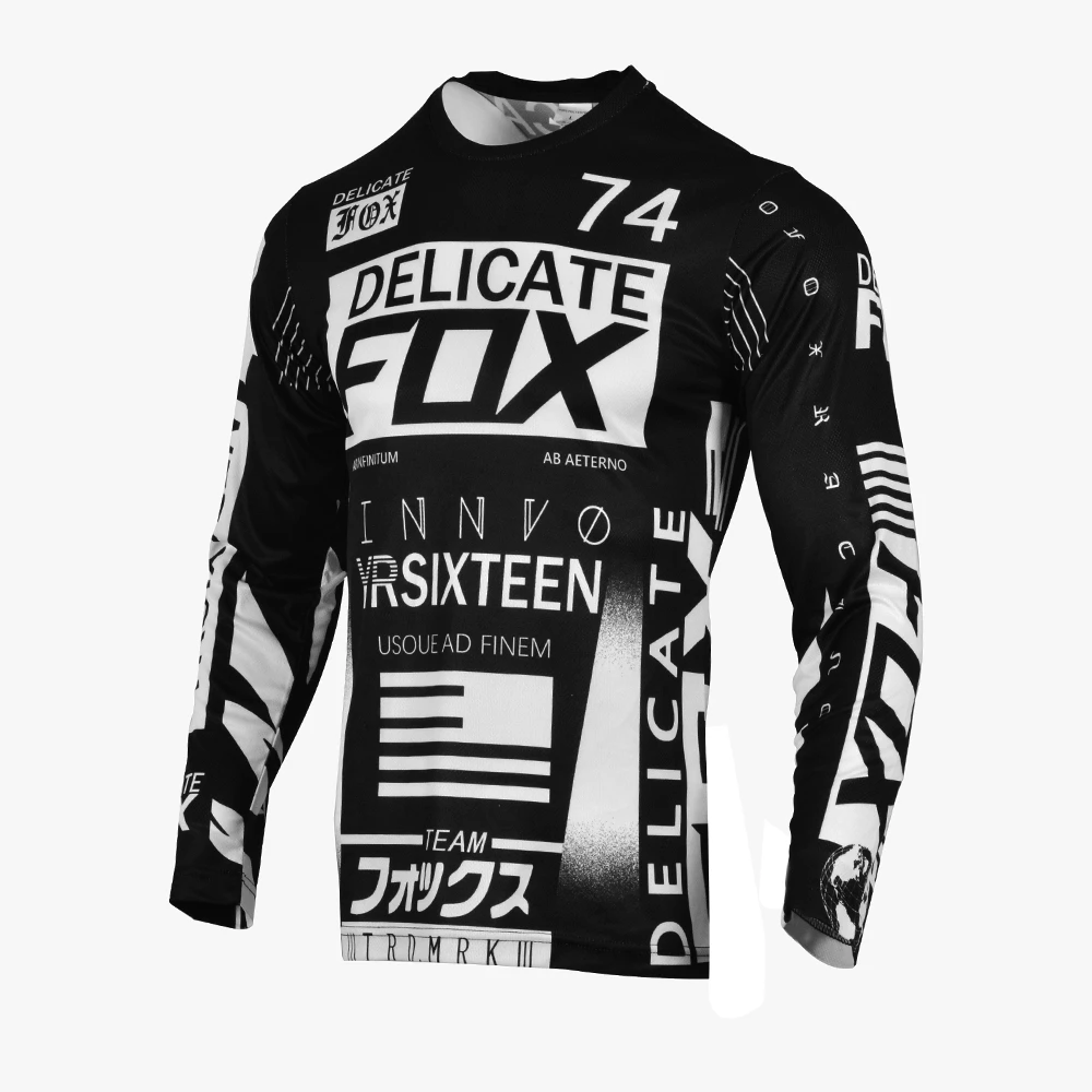Delicate Fox Camiseta de manga larga para hombre, camisa manga larga bicicleta de montaña, DH, MX, ATV, Dirtbike, carreras todoterreno, 360| y tops| - AliExpress