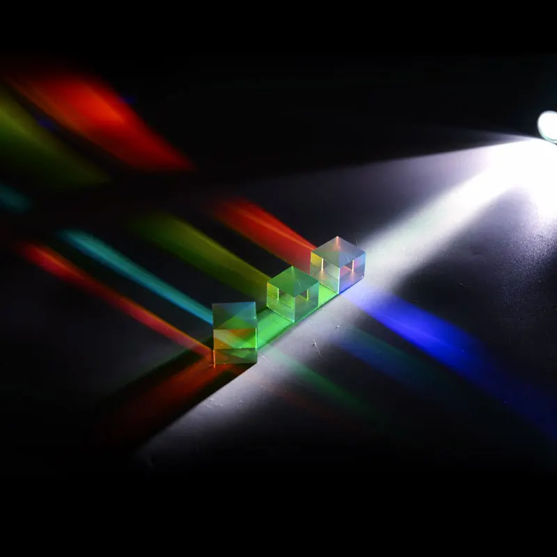 8 шт. 2 4x2 5 см сломанной цветная (RGB) X-кубическая Призма комбайнер Splitter