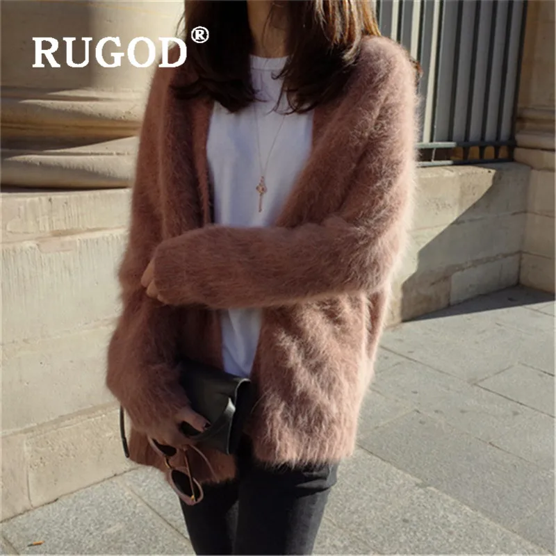 свитер женский RUGOD элегантный мягкий норковый кашемировый женская мода