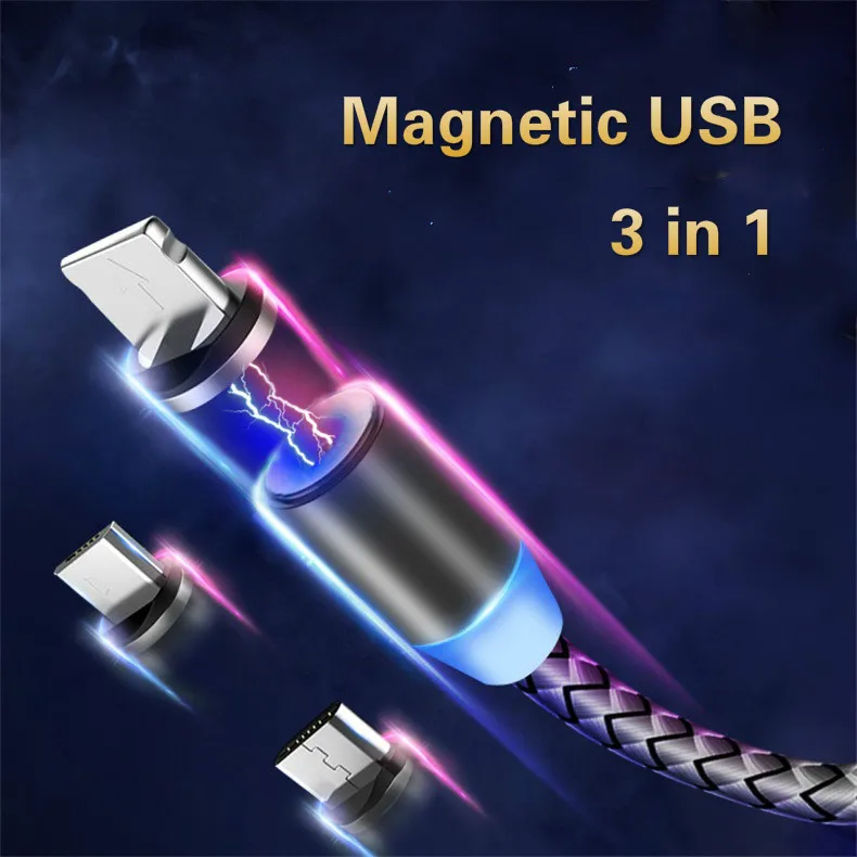 Bozhu Magnetic Type USB C Type-C Cable for Huawei Magnet Charging iPhone iPad USAMS Micro Samsung xiaomi | Электроника