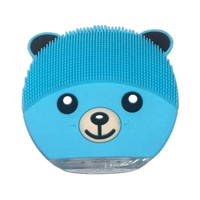 Милый медведь Электрический Вибрационный водонепроницаемый USB Перезаряжаемый силиконовый очиститель для лица Регулируемая Массажная щетка для очищения лица - Цвет: 1