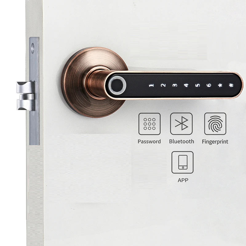 Smart Biometric Fingerprint Door Lock Code Phone App Bluetooth One Time