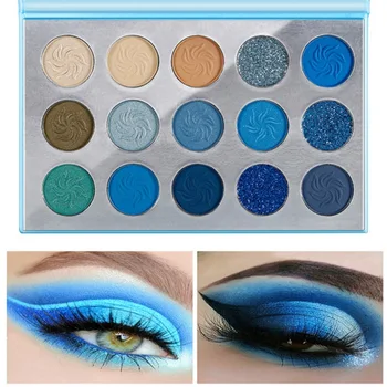 

4 Style 15 Color Glitter Matte Eyeshadow Makeup Palette Long Lasting Shimmer Pigment Cosmetic Set Shimmer shine Eyeshadow