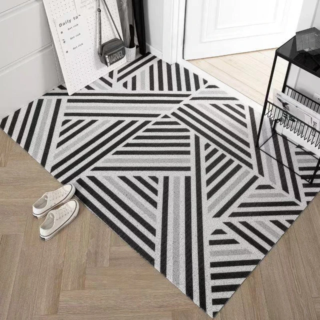 Alfombra antideslizante de PVC para puerta de entrada de casa, tapete  nórdico para porche, interior, se puede cortar, patrón personalizado,  tapetes para puerta de pasillo de cocina - AliExpress