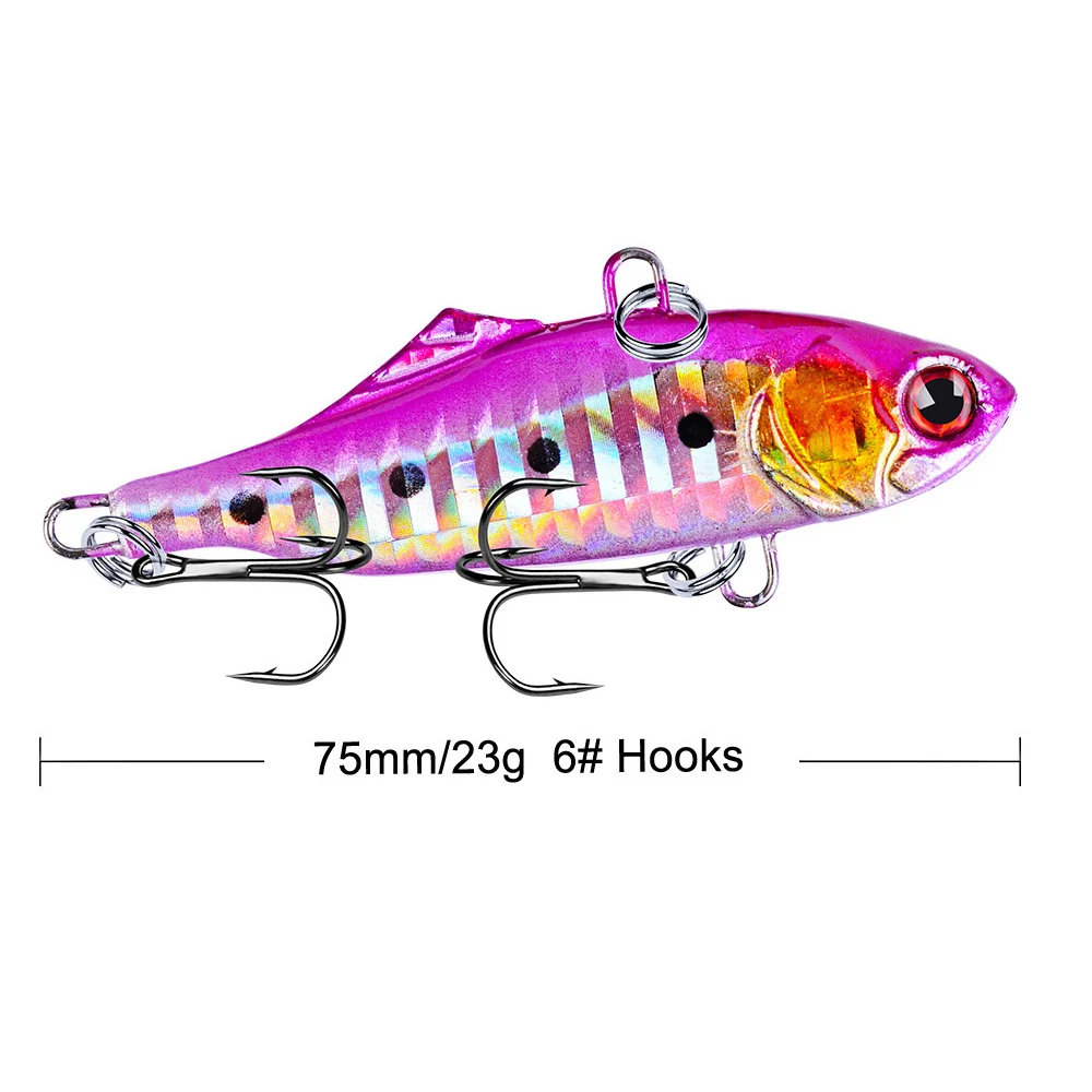 

1Pcs Metal Vib Fish Bait 7.5cm 23g Sinking Sea Fishing Jigging Lure Swimbait Wobbler Jig