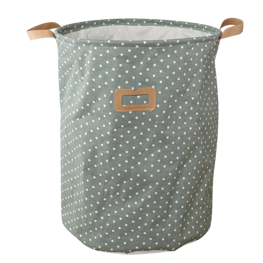 

35x35x45cm Pastoral Laundry Basket With Cover Washing Laundry Bag Hamper Storage Dirty Clothing Bags Toy Storage Bag UIE629