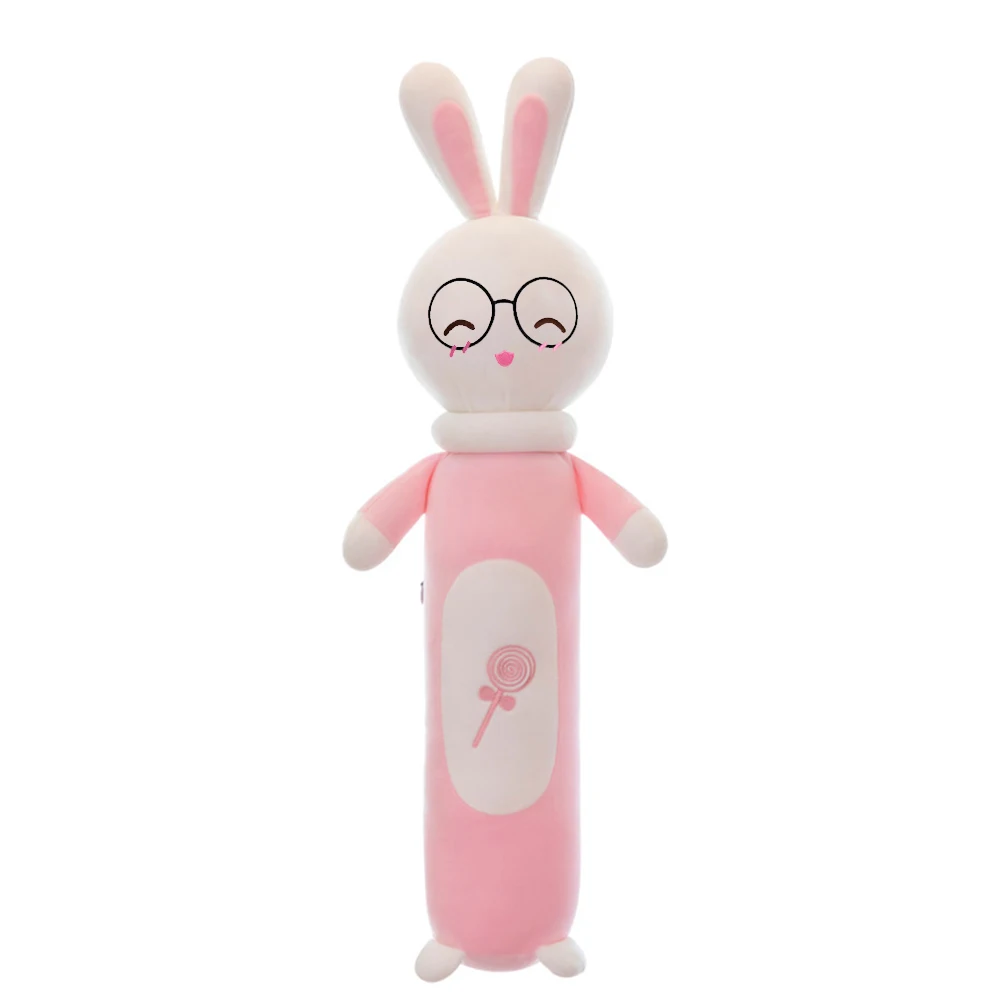 light pink-65cm-glas Мультяшный кролик милая длинная Плюшевая Кукла Мягкие игрушки мягкая подушка качественные подарки домашняя спальня@ LS - Цвет: light pink-65cm-glas