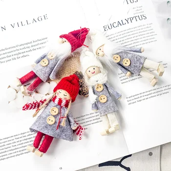 

Hot Sale 1 Set 4Pcs Christmas Tree Decorations Felt Cloth Ornaments Christmas Pendants Creative Closet Charm Creative Gift