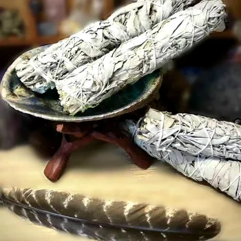 

American California Imported Select White Sage Pure Leaf Smoke To Purify The Mind, Room, Buddhist Temple Cedar Sticks