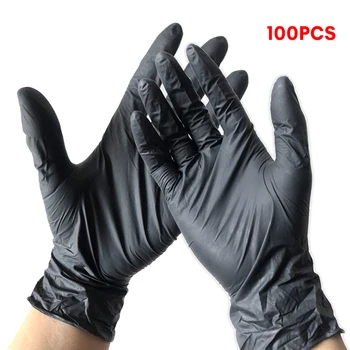 

100Pcs Disposable Gloves Latex Nitrile Rubber Household Kitchen Dishwashing Gloves Work Garden Universal for Left and Right Hand