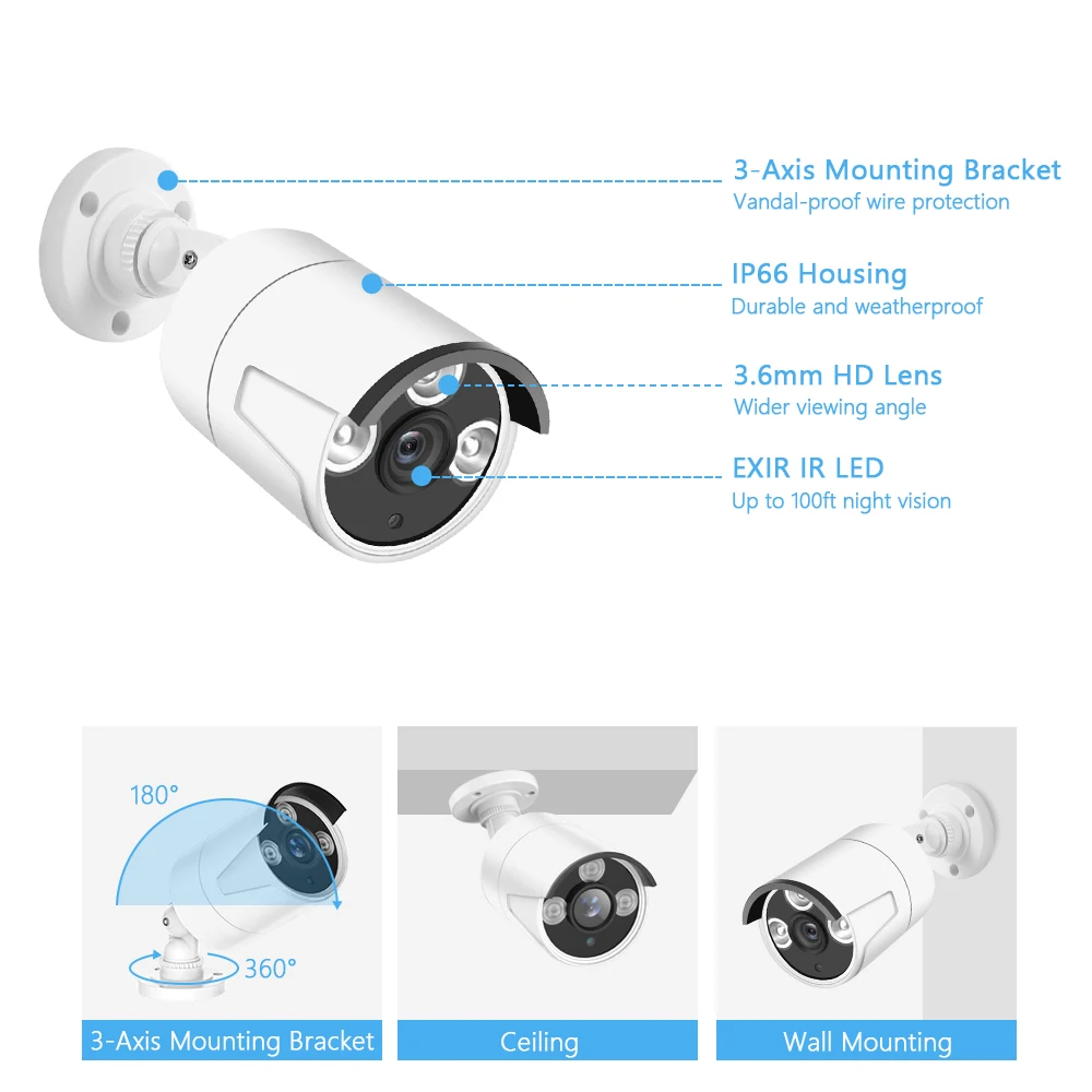 Открытый dvr комплект видеонаблюдения безопасности 4 шт. камера CCTV система безопасности+ DVR 4CH CCTV рекордер комплект с ночным видением