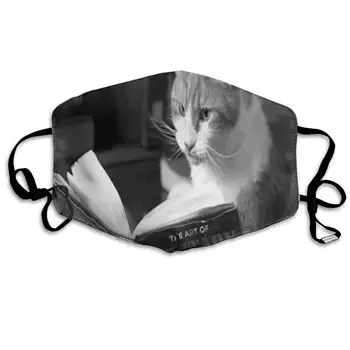 

Dustproof Washable Reusable Funny Cat Kitten Reading Mouth Cover Mask Respirator Germ Protective Warm Windproof Mask
