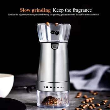 

Electric Coffee Grinder Mini Kitchen Salt Pepper Grinder Powerful Beans Spices Nut Seed USB Charging Coffee Bean Grinder
