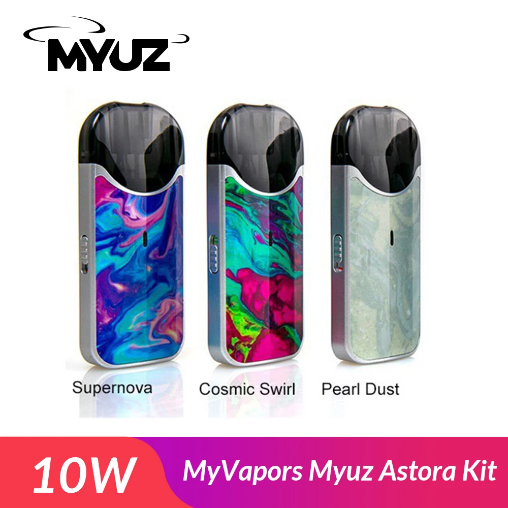 Оригинальный набор Myuz Astora Pod 10 Вт 500 мАч встроенный аккумулятор 2 мл картриджи pod