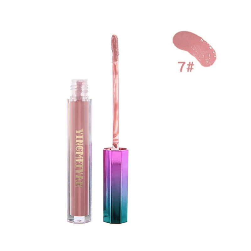Светло-зеленый 1 Pcs Matte Lip Gloss Maquiagem Liquid Lipstick Women Make up Cosmetics Lip Batom Beauty Maquiagem Lips Makeup - Цвет: Светло-зеленый