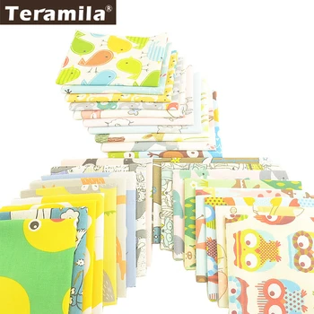 

Teramila Cartoon Design 100% Cotton Fabrics 20x25cm DIY Sewing Patchwork Cloth Craft Tissus Qulits Bibs Pillow For Baby Kids