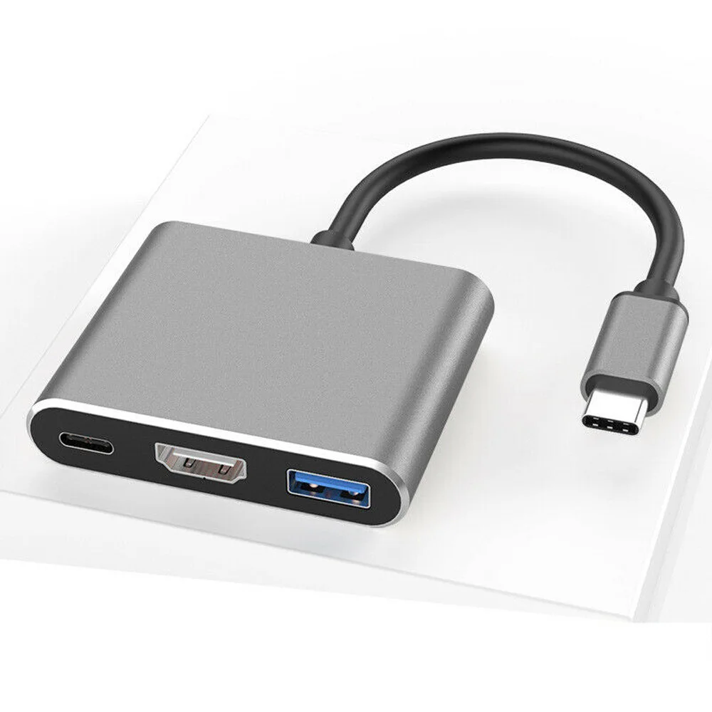 Usb type C 3,1-USB-C 4K HDMI USB 3,0 кабель-адаптер 3 в 1 концентратор для Macbook Pro прочный дизайн HDMI интерфейс