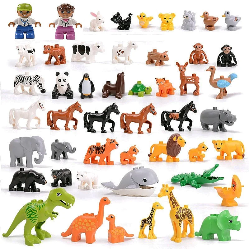 

Compatible With Legoed Duplos Building Blocks DIY Toys For Children Animal Figures Models Toys For Boys Girls Or Baby Kids Gifts
