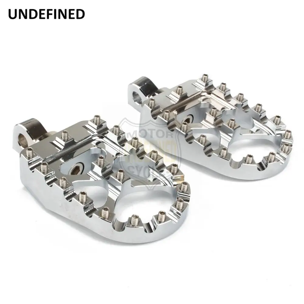 Широкие подножки MX Roating 360 CNC Fat Footpeg подножка поплавок для Harley Dyna Sportster Iron 883 Fatboy Wide Glide хром