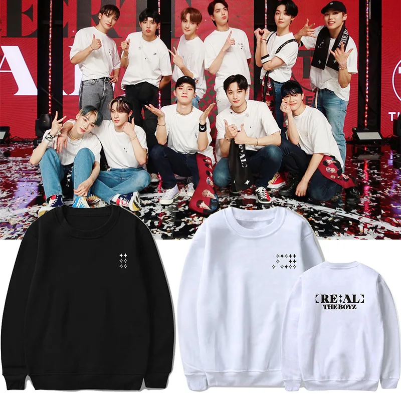 Толстовка с капюшоном KPOP THE BOYZ RE:AL уличная одежда Ким Young Hoon Ju haknyeon Kim Sun Woo Lee Yeon Son Jae