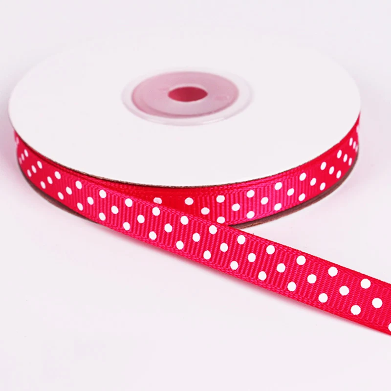 5 yards/Roll Cartoon Polka Dots Printed Grosgrain Ribbon Lovely Series Ribbons Girls Hairbows 10mm satin ribbons ribbon decoration ribbon supplies wrapping ribbon satin ribbon grosgrain ribbon sewing ribbon cotton ribbon organza ribbon polyester ribbon