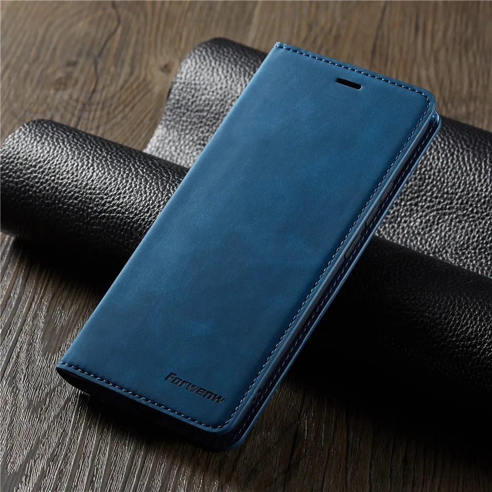 Xiomi Redmi Note 7 8 кожаный чехол-книжка для Xiaomi Redmi Note 7 8 Pro Etui Магнитный Флип-кошелек 360 противоударный Redmi Note 8 - Цвет: Blue