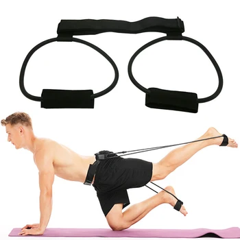 

Body Building Resistance Band Gym Fitness Pedal Exerciser Legs Glutes Workout Deep Squat Booty Belt Butt Lift Muscle Training