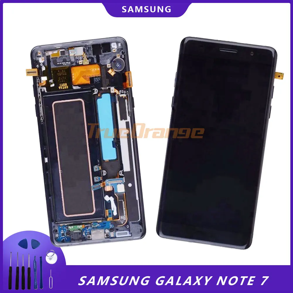 

ORIGINAL For SAMSUNG Galaxy Note 7 LCD Touch Screen Digitizer Assembly For Samsung Note 7 Display with Frame Replacement SM-N930
