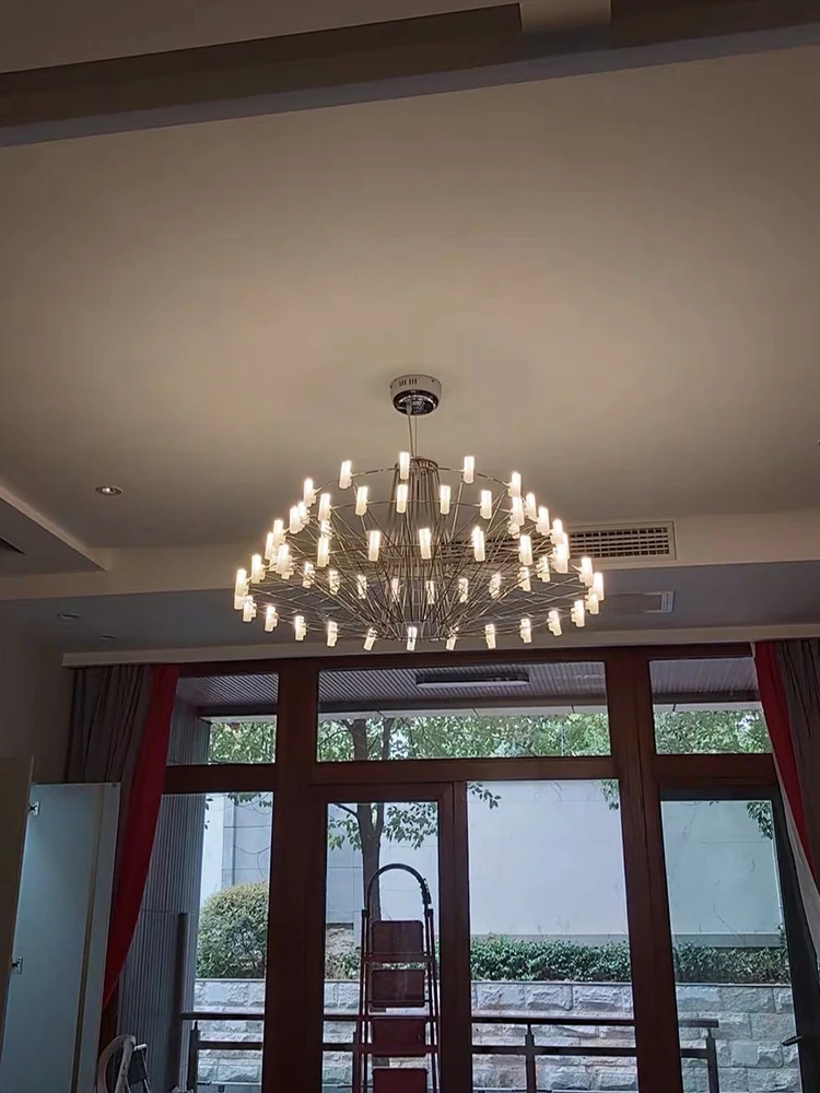 Скандинавский дизайн Led Chandelie трехэтажная люстра с башней используется для гостиной, столовой, отеля, лобби, Современное креативное освещение