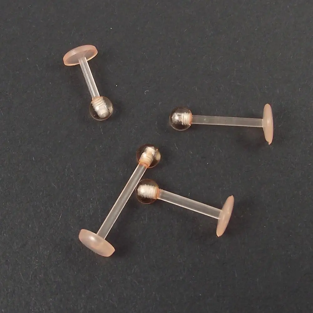 4pcslot16G12mmLengthFleshColorSoftTransparentInvisibleLip