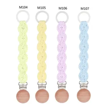 

Crochet Pacifier Clip Baby Cotton Pacifier Chain for Newborn Soother Dummy Clips