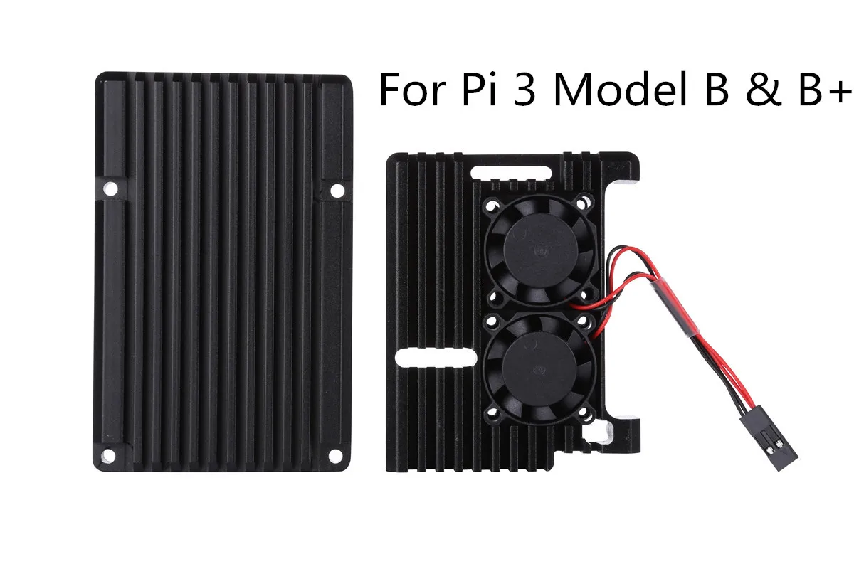 Pi 3 With Fan Raspberry Pi CNC чехол из алюминиевого сплава корпус охлаждающий вентилятор теплоотвод для Raspberry Pi 4 Модель B 3B 3B - Цвет: Pi 3 With Fan