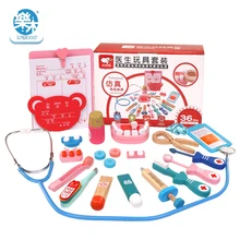 Logwood Детские деревянные игрушки Игрушка «Доктор» Набор реальная жизнь моделирование ролевые игры Доктор игра Стоматологическая игрушка