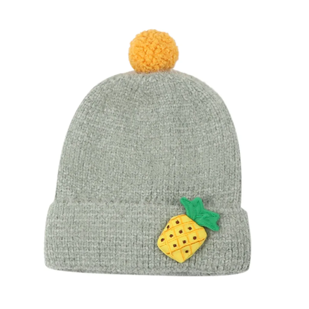 Новорожденная девочка мальчик ребёнок Младенец Зима Теплый фруктовый ушанка вязанная крючком шапочка новорожденный реквизит для фотосессии детскиe шапки